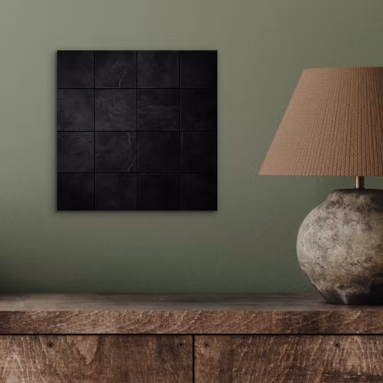 Aluminium schilderij - Zwart - Tegels — 3