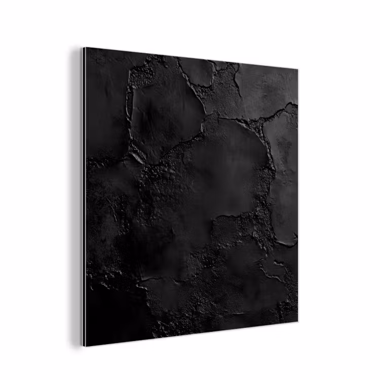 Aluminium schilderij - Zwart - Verf — 1