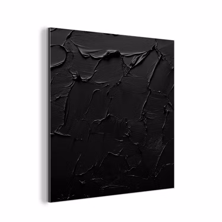 Aluminium schilderij - Zwart - Verf — 1