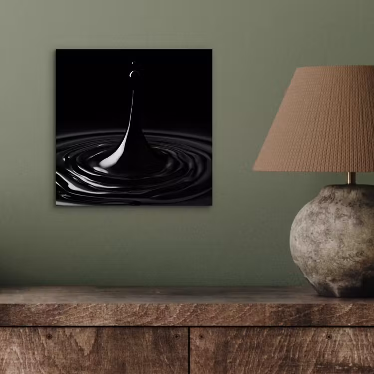 Aluminium schilderij - Zwart - Water - Druppel — 3