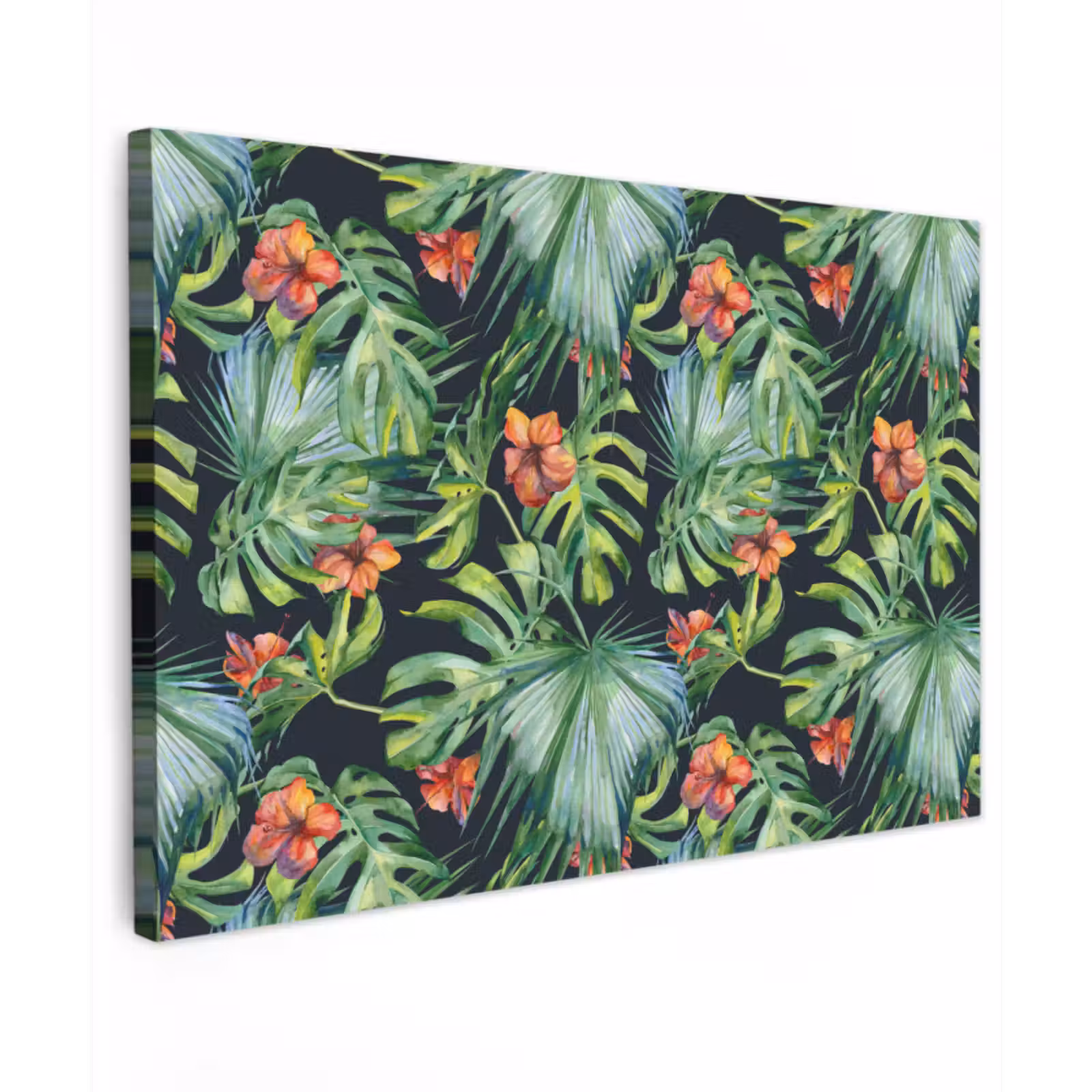 Canvas schilderij - Tropical - Bloemen - Bladeren - Jungle — 1