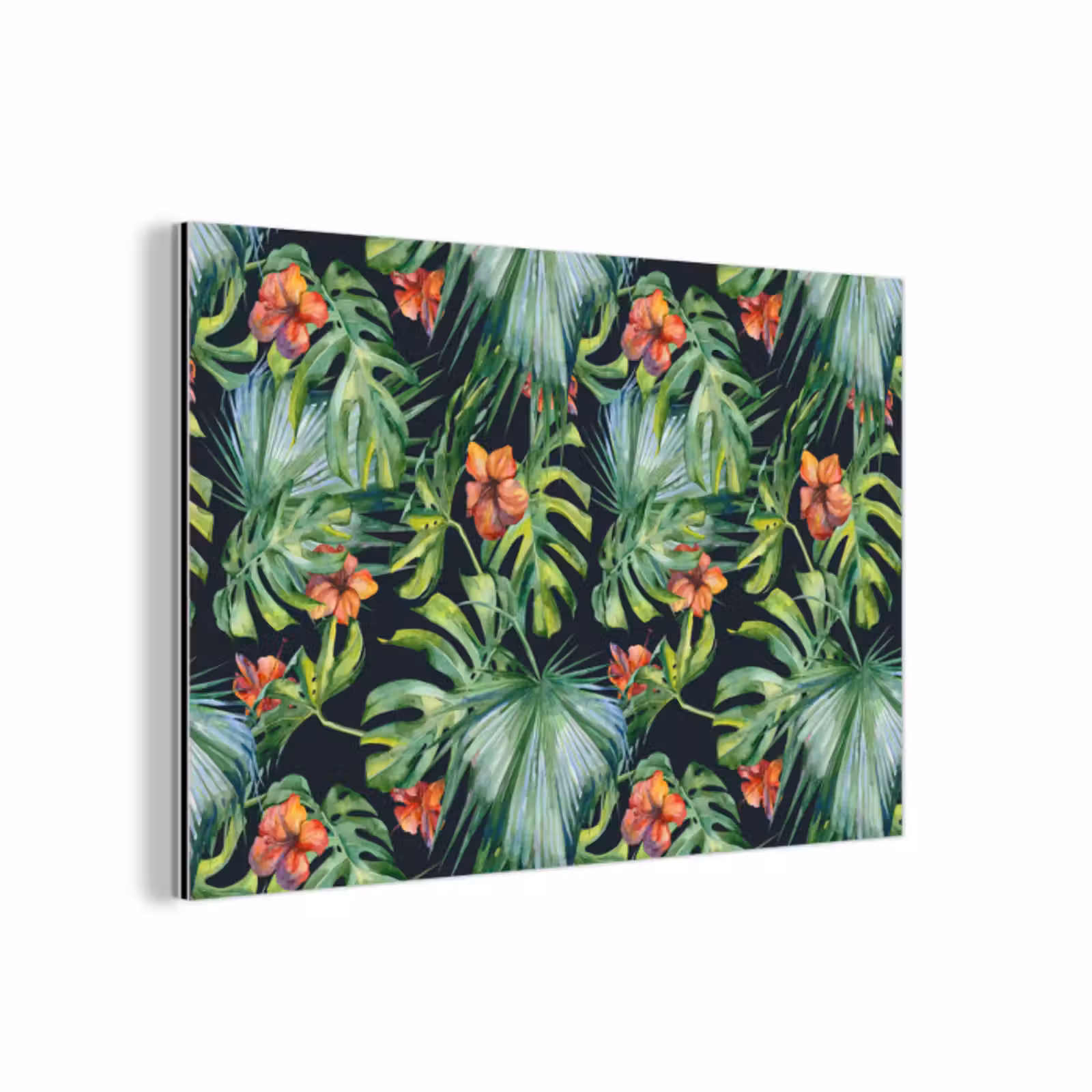 Aluminium schilderij - Bladeren - Bloemen - Jungle - Tropisch — 1