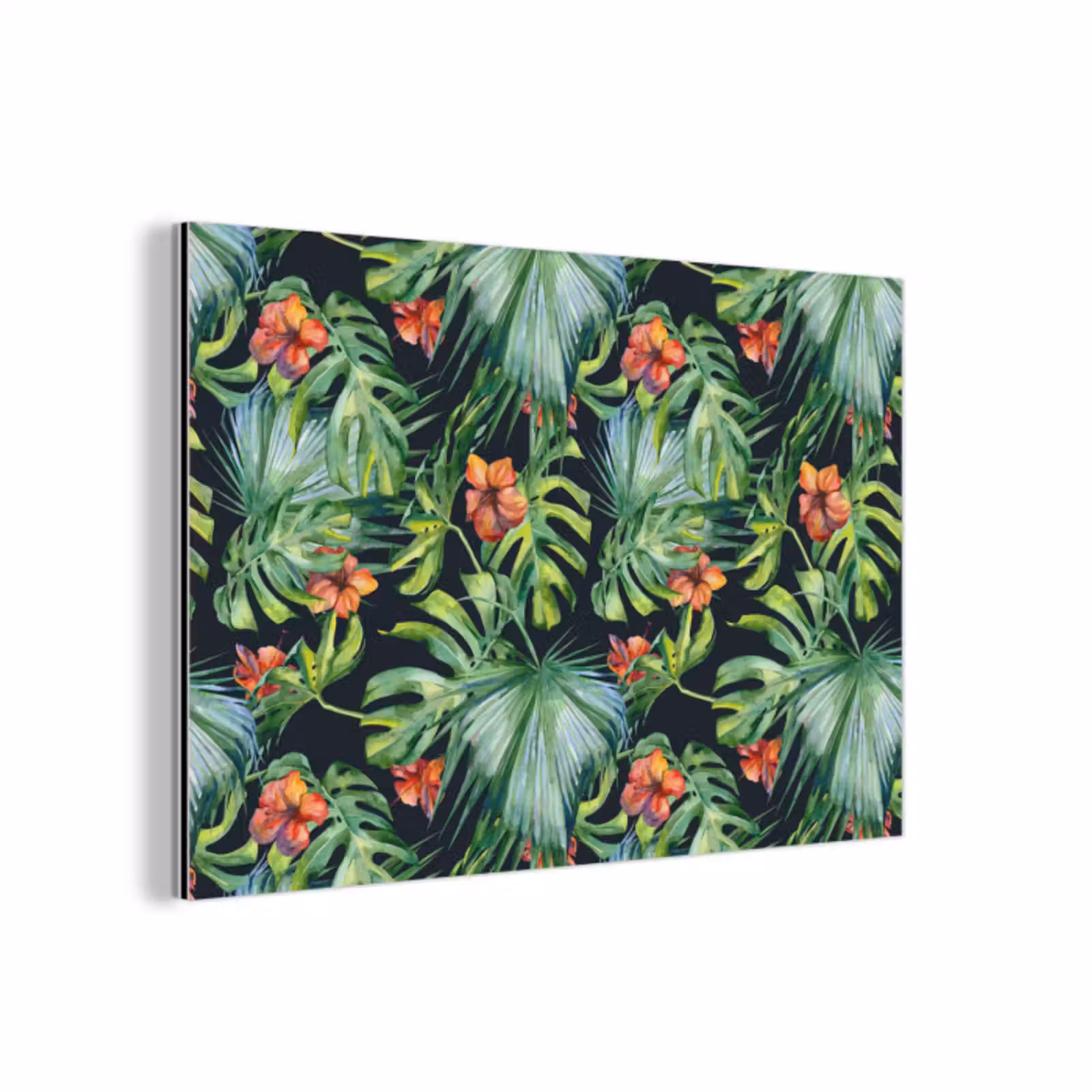 Aluminium schilderij - Tropical - Bloemen - Bladeren - Jungle — 1