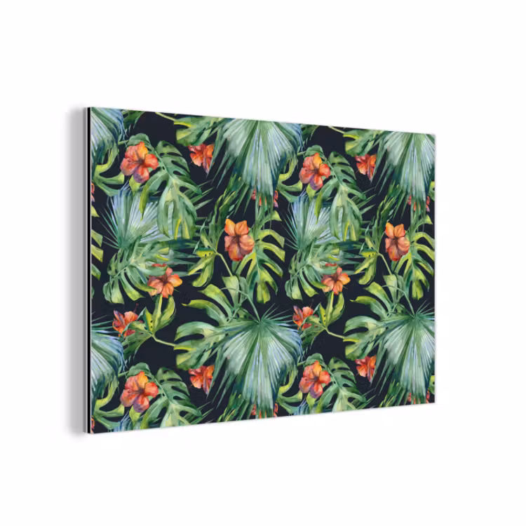 Aluminium schilderij - Tropical - Bloemen - Bladeren - Jungle — 1