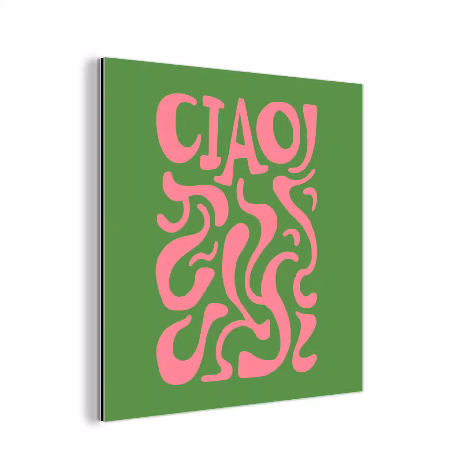 Aluminium schilderij - Abstract - Roze - Ciao - Vormen — 1