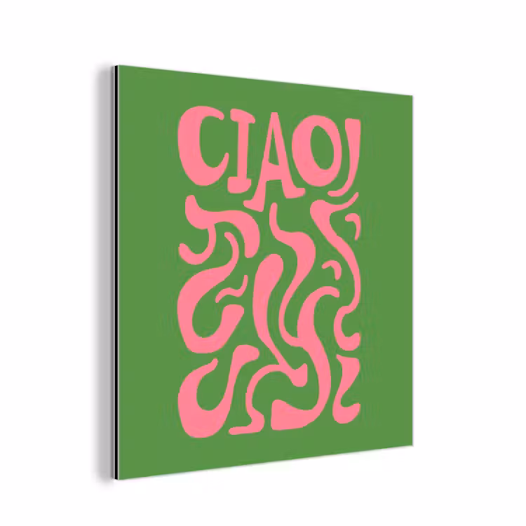 Aluminium schilderij - Abstract - Roze - Ciao - Vormen — 1