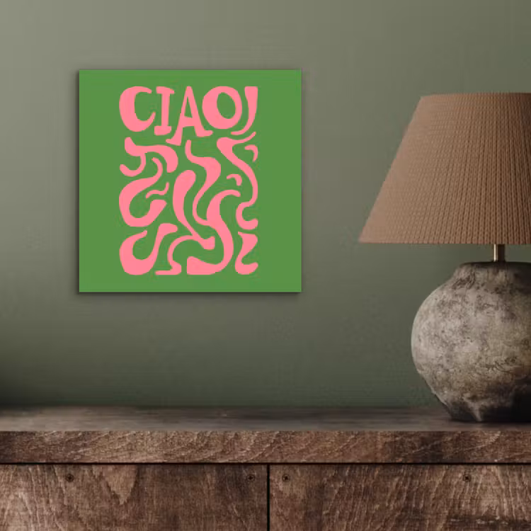 Aluminium schilderij - Abstract - Roze - Ciao - Vormen — 3