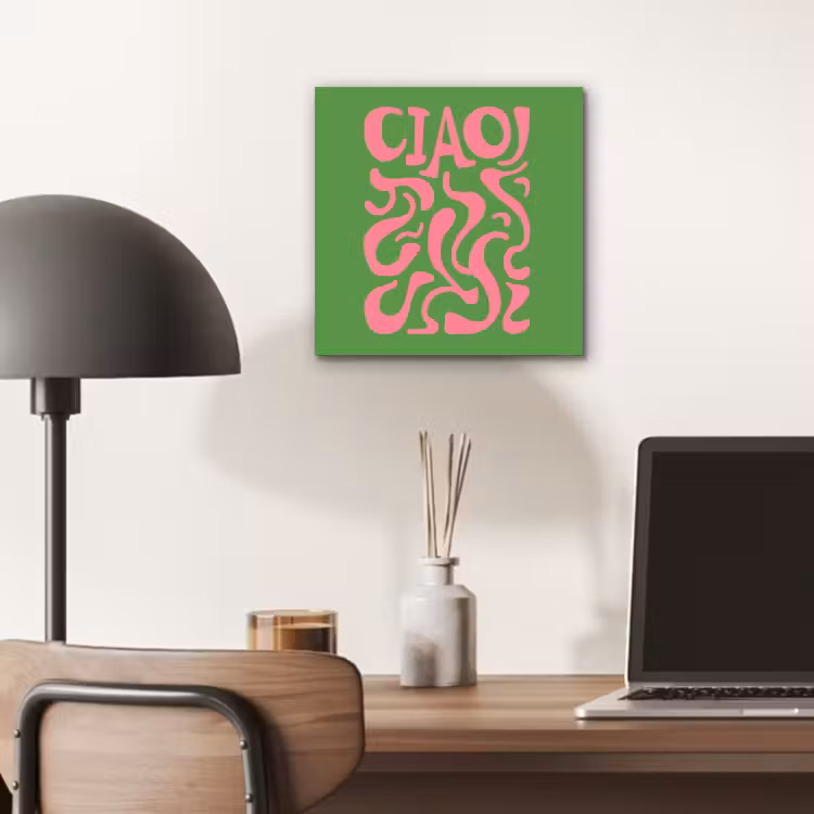 Aluminium schilderij - Abstract - Roze - Ciao - Vormen — 6