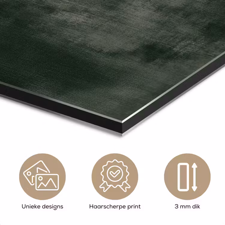 Aluminium schilderij - Vormen - Abstract - Cirkel - Zwart — 7