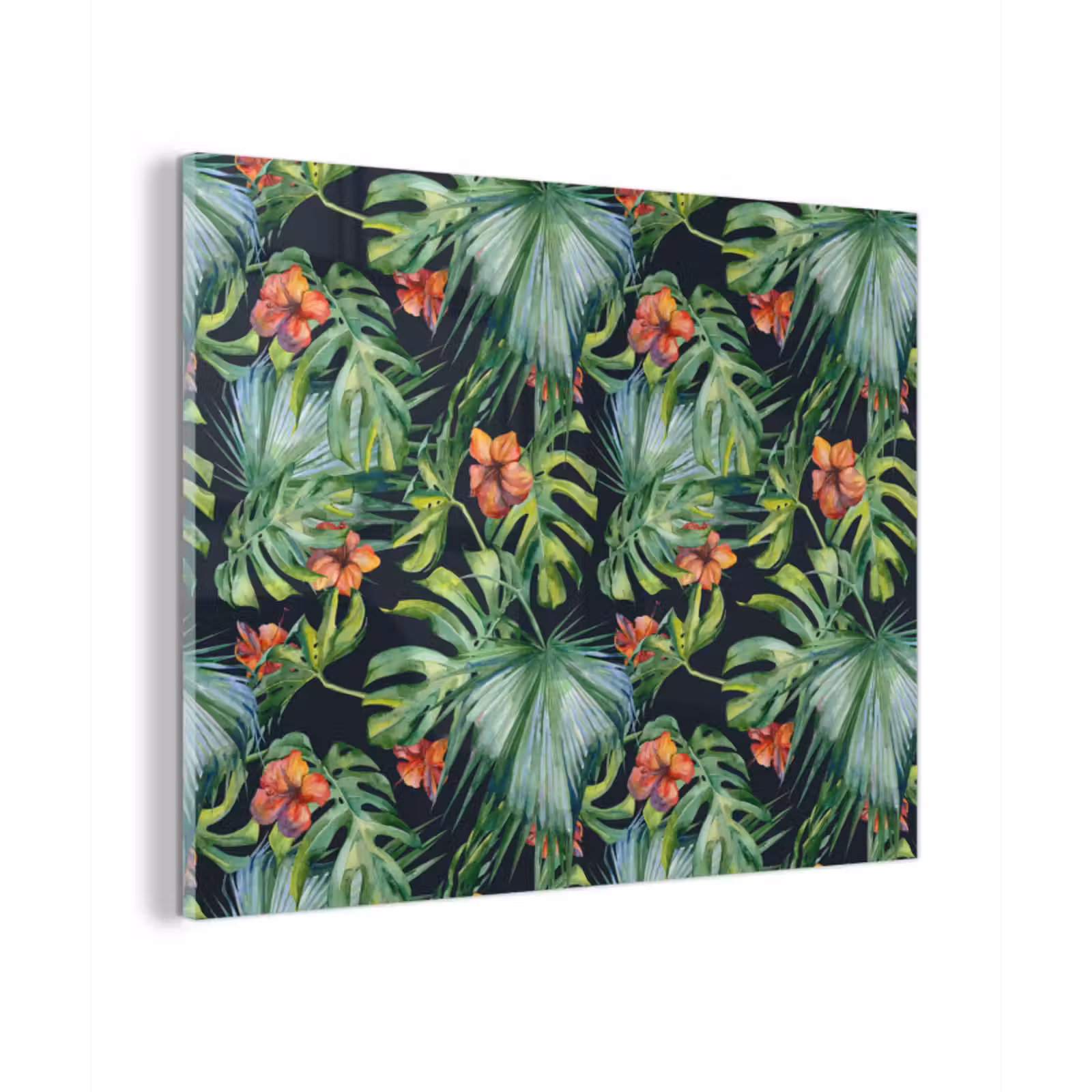 Glas schilderij - Monstera - Jungle - Bladeren — 1