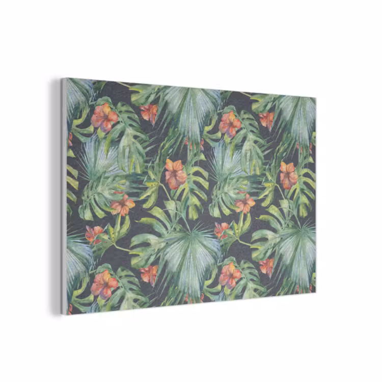 Akoestisch schilderij - Tropical - Bloemen - Bladeren - Jungle — 1