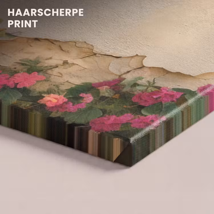 Canvas schilderij - Rozen - Muur - Vintage — 5