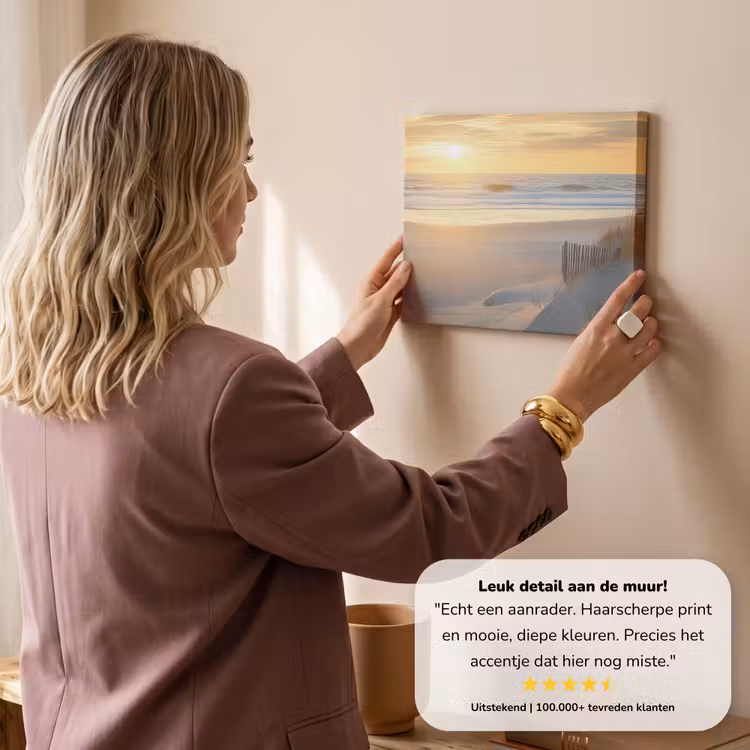 Canvas schilderij - Strand - Duinen - Zonsondergang — 3