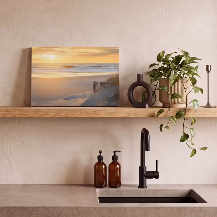 Canvas schilderij - Strand - Duinen - Zonsondergang — 4