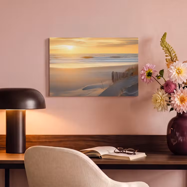 Canvas schilderij - Strand - Duinen - Zonsondergang — 6
