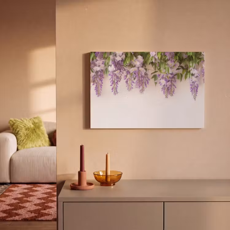 Canvas schilderij - Blauwe regen - Bloemen - Paars — 2