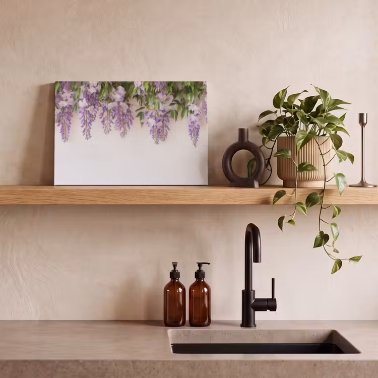 Canvas schilderij - Blauwe regen - Bloemen - Paars — 4