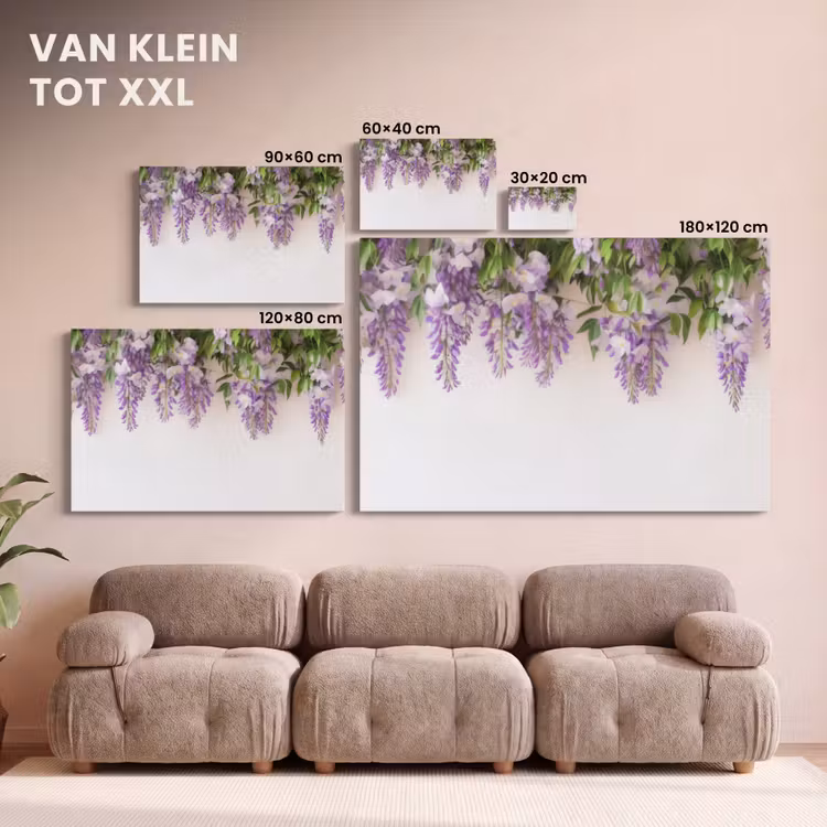 Canvas schilderij - Blauwe regen - Bloemen - Paars — 8