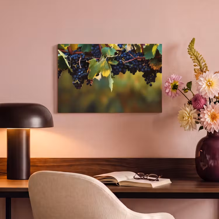 Canvas schilderij - Druiven - Wijn - Natuur - Groen — 6
