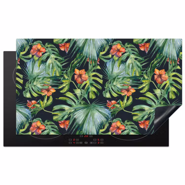 Inductie beschermer - Bladeren - Bloemen - Jungle - Tropisch — 1