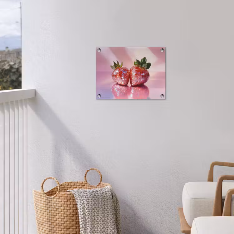 Tuinposter - Disco - Fruit - Glitter - Strawberry — 3