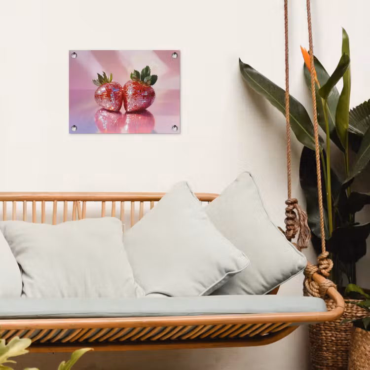 Tuinposter - Disco - Fruit - Glitter - Strawberry — 5