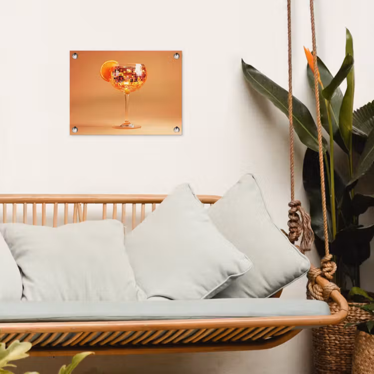 Tuinposter - Drank - Oranje - Glitter - Disco — 5