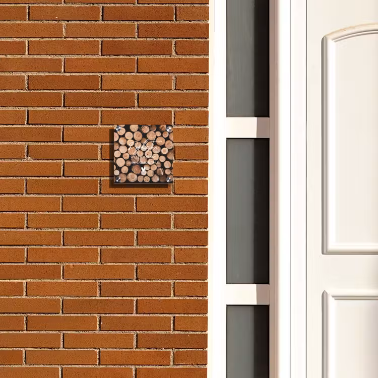 Naambordje voordeur - Vierkant - Houtstapel - Achternaam en voornamen — 5