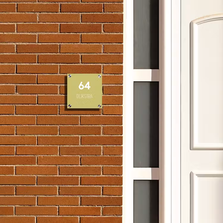 Naambordje voordeur - Vierkant - Lichtgroen - Modern — 5