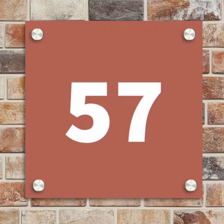 Naambordje voordeur - Vierkant - Terracotta - Traditioneel — 4