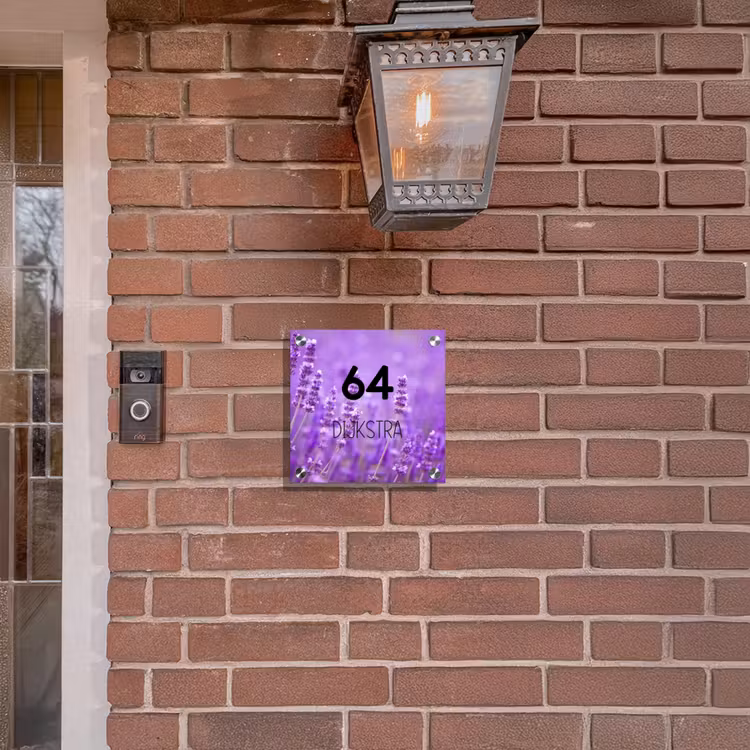 Naambordje voordeur - Vierkant - Lavendel - Modern — 3