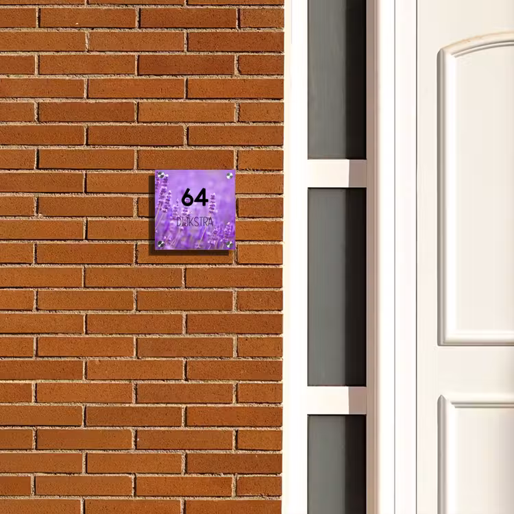 Naambordje voordeur - Vierkant - Lavendel - Modern — 5