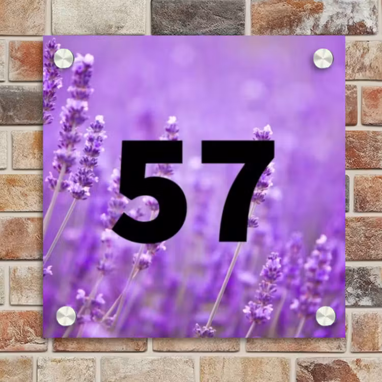 Naambordje voordeur - Vierkant - Lavendel - Traditioneel — 4