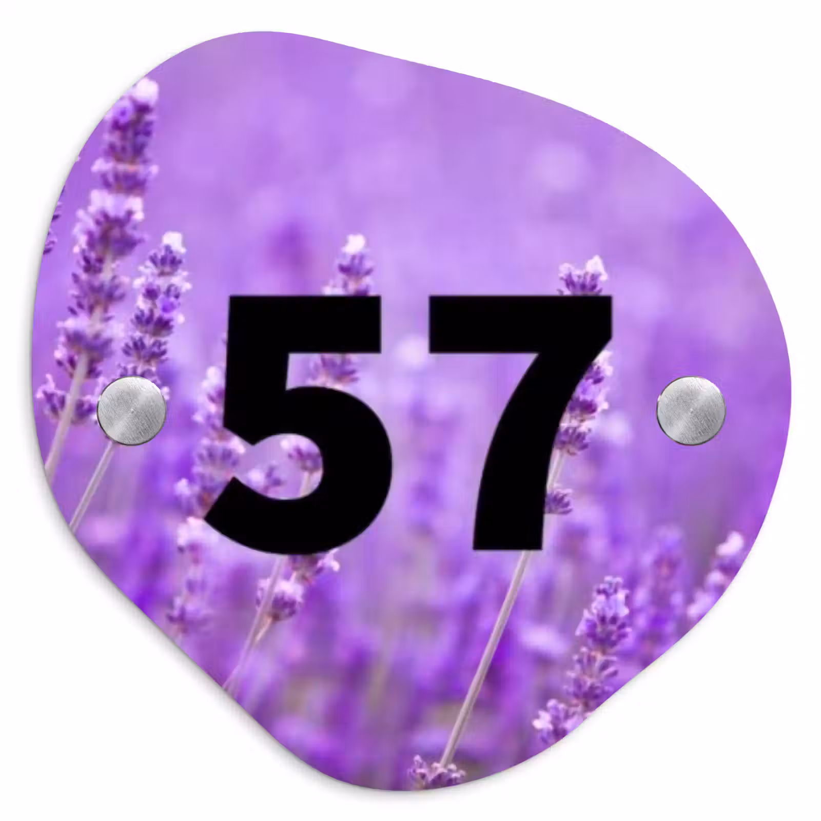 Naambordje voordeur - Organisch - Lavendel - Traditioneel — 1