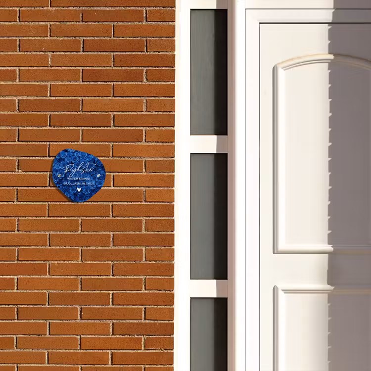 Naambordje voordeur - Organisch - Blauwe rozen - Sierlijk — 3