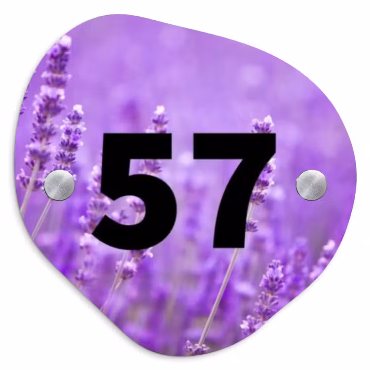 Naambordje voordeur - Organisch - Lavendel - Traditioneel — 1