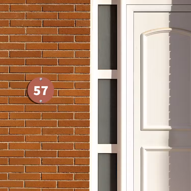 Naambordje voordeur - Rond - Terracotta - Traditioneel — 3