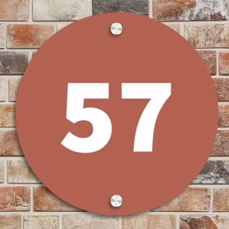 Naambordje voordeur - Rond - Terracotta - Traditioneel — 4