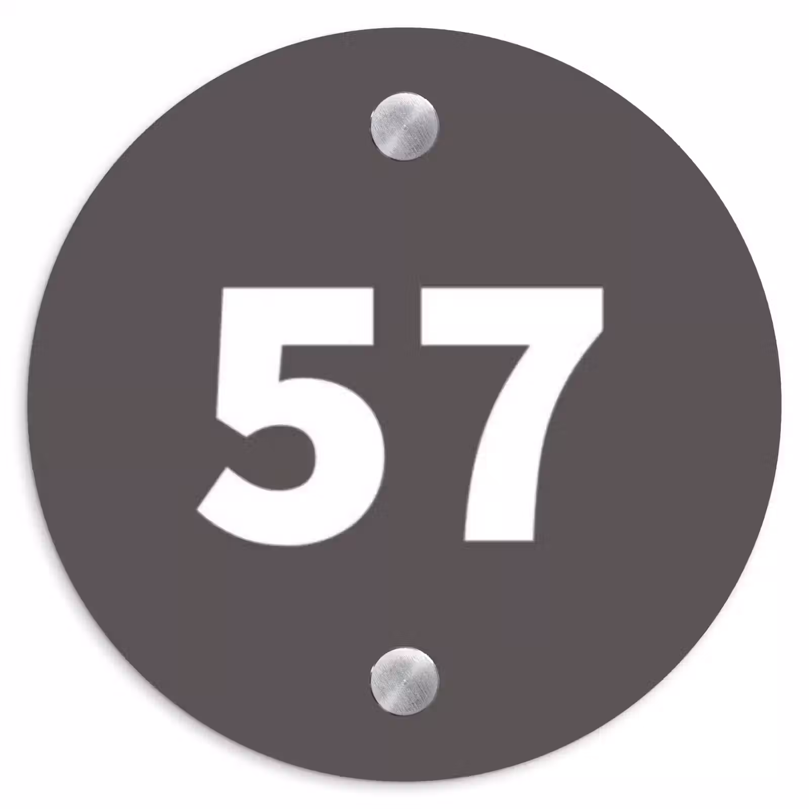 Naambordje voordeur - Rond - Grijs - Traditioneel — 1