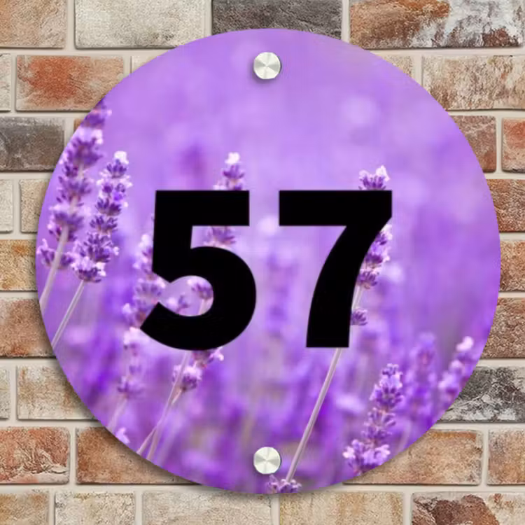 Naambordje voordeur - Rond - Lavendel - Traditioneel — 4
