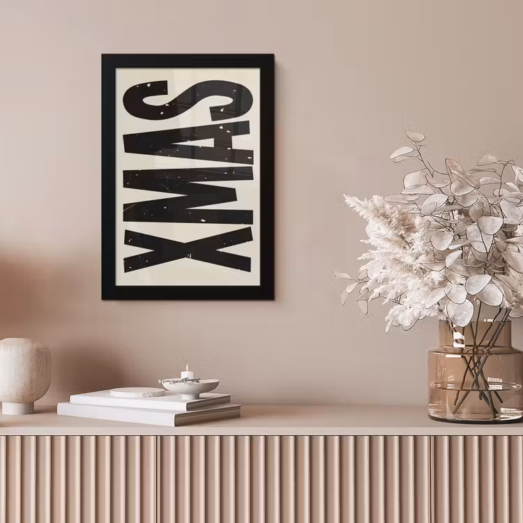 Poster met lijst - Kerst - Christmas - Japandi - Beige — 5
