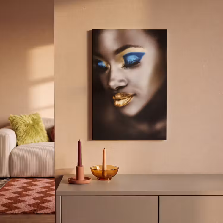 Canvas schilderij - Black and Gold - Vrouw - Make up — 2