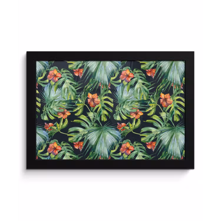 Poster met lijst - Tropical - Bloemen - Bladeren - Jungle — 1