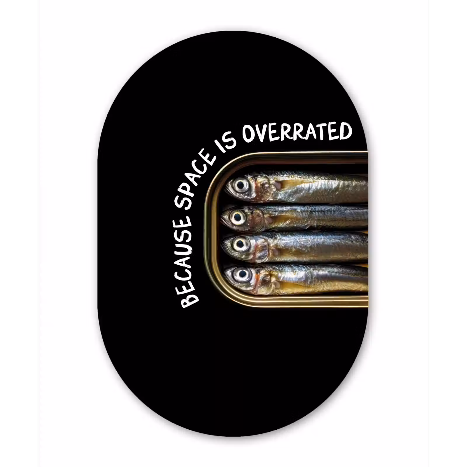 Muurovaal - aluminium - Sardines - Tekst - Vis - Blik — 1