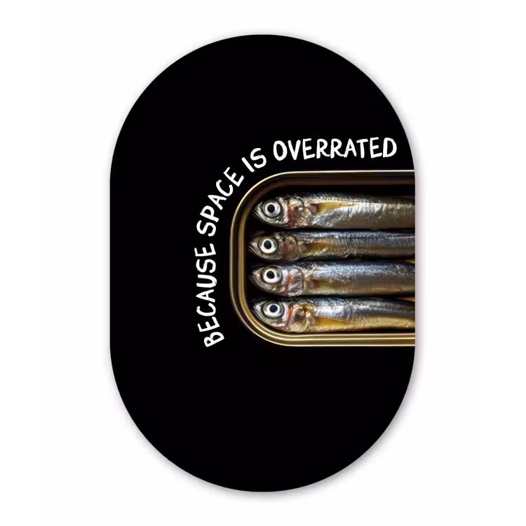 Muurovaal - aluminium - Sardines - Tekst - Vis - Blik — 1
