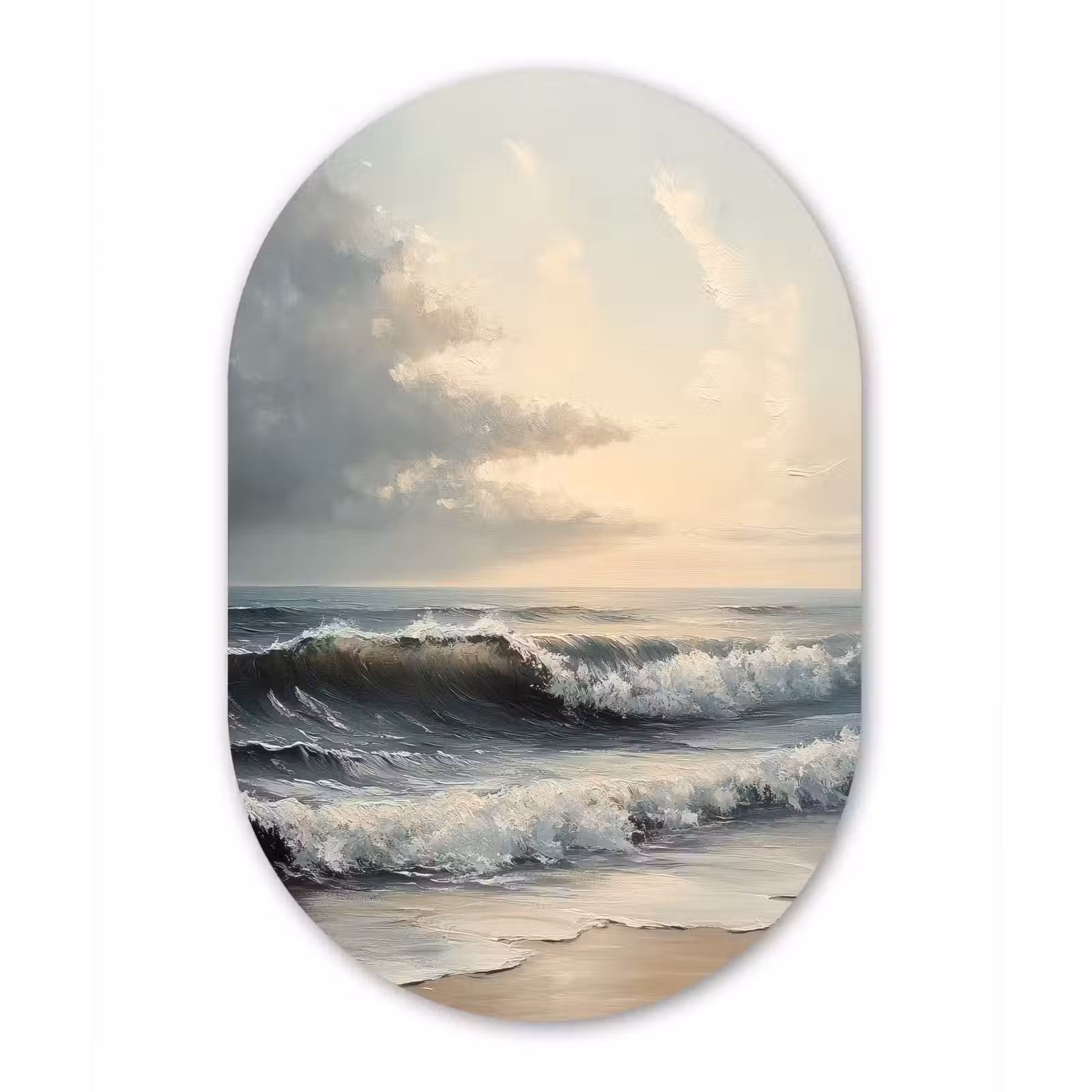 Muurovaal - aluminium - Strand - Zee - Zonsondergang — 1