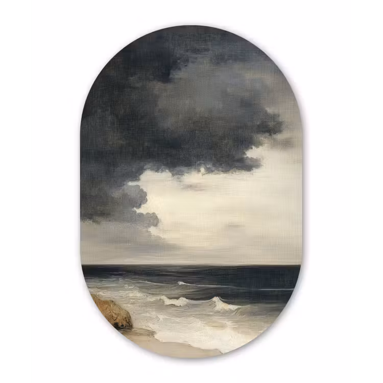 Muurovaal - aluminium - Kust - Golven - Rots - Storm — 1