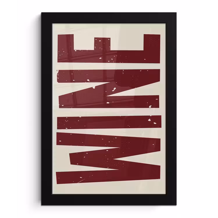 Poster met lijst - Wine - Red - Decoratie - Japandi — 1
