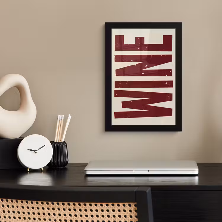 Poster met lijst - Wine - Red - Decoratie - Japandi — 2