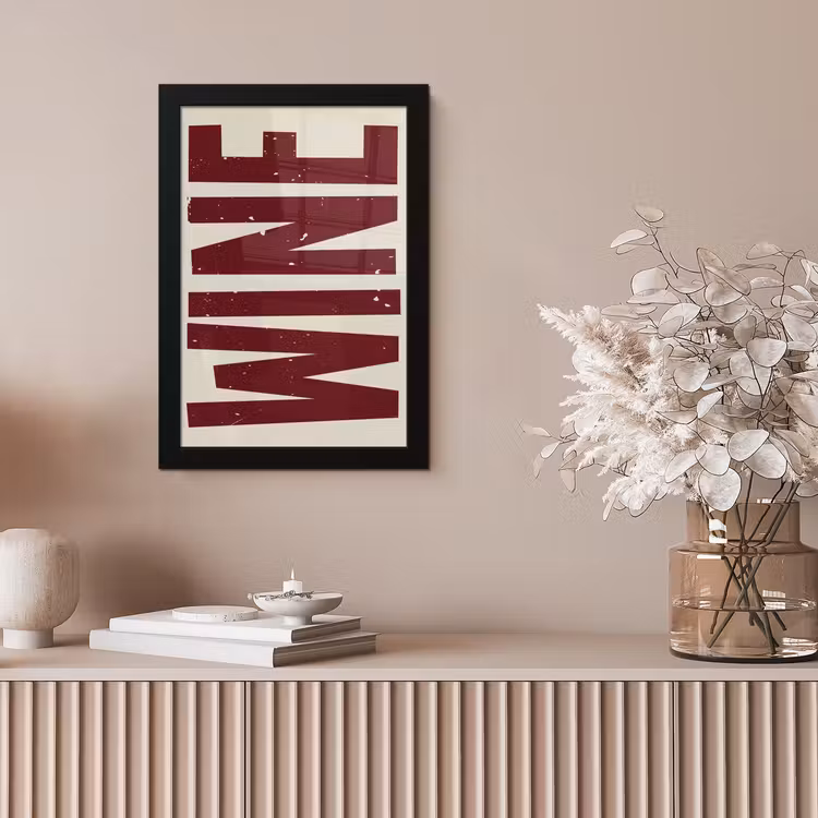 Poster met lijst - Wine - Red - Decoratie - Japandi — 5